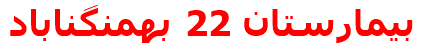 بيمارستان 22 بهمنگناباد